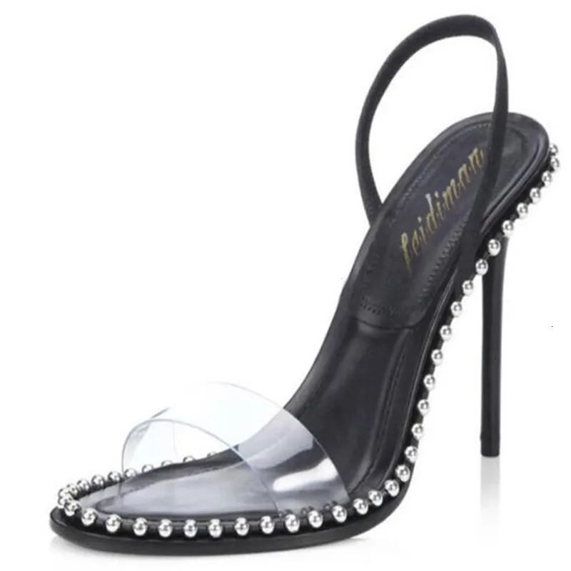 Women Shoes Summer Fashion Women Sandals Female Platform Sandals Rivet Metal Pumps Wedding Women High Heels 9cm and 7cm 250221