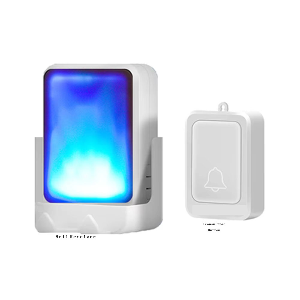 7 Colors Light Flash Music Doorbell Wireless Door bell Suitable For The Deaf/Hard Of Hearing M usic Can Be Changed