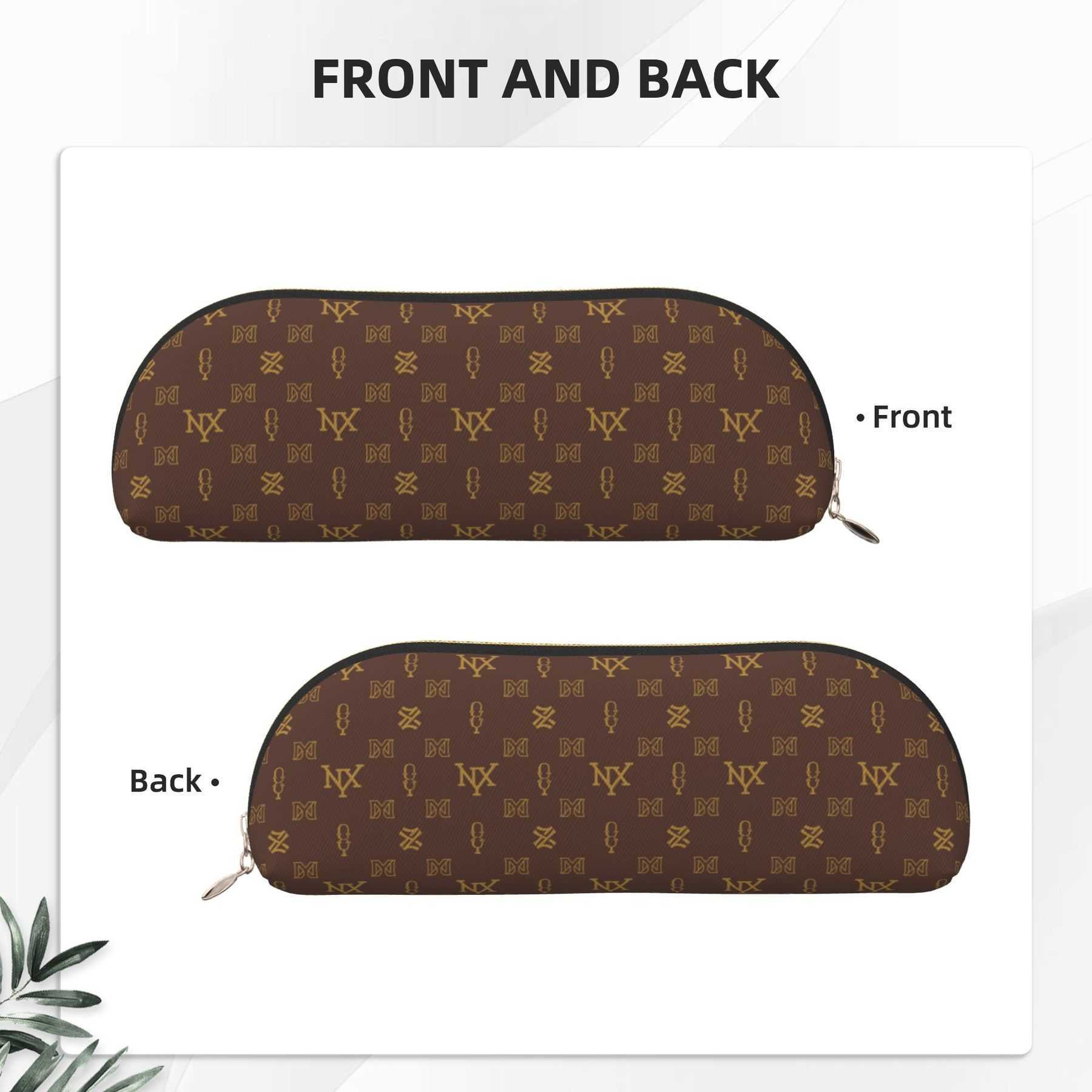 NXY Men Foldable Storage Bags Leather Half Round Storage Bag Women Cosmetics Brushes Tools Storage Bag Portable Toiletry Bag Travel Accessories Hip