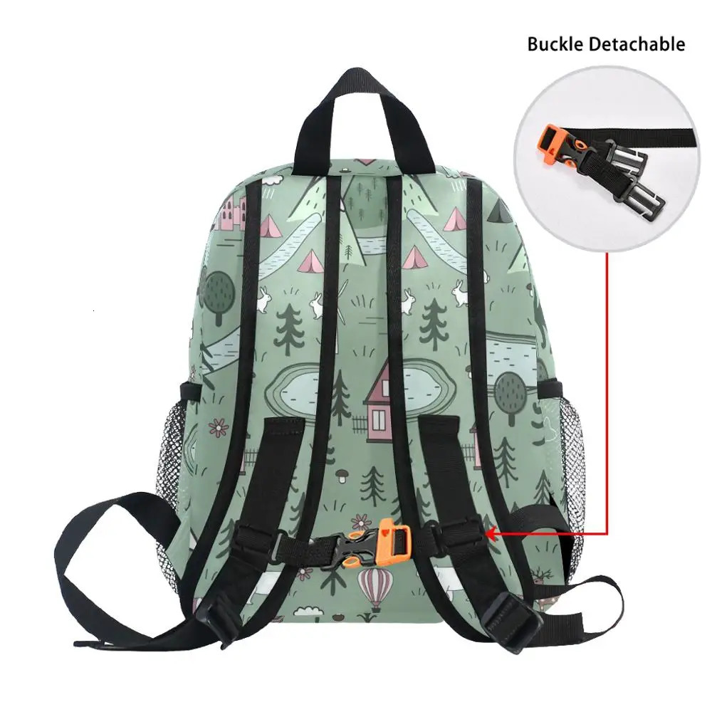 ALAZA Cartoon Child Backpacks School Bags Baby Cut Toddler Kids Bag Neoprene Animal Backpack Kindergarten Bag Girl Boys 3-8Y 250226