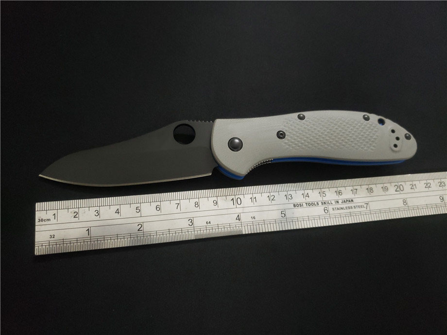 3Models 550 Axis Folding Knife 3.42 Cpm-20Cv Satin Plain Blade, G10 Handles 550Bk-1