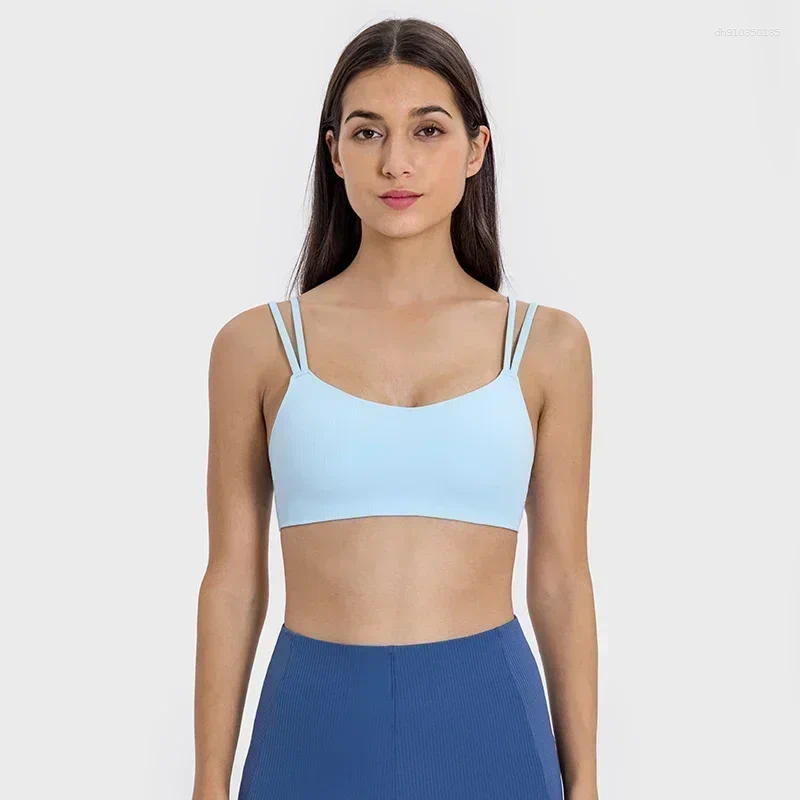 Men's Vests Lemon Hi Cloud Light Support Ribbed 2.0 Bra Smooth Sweat-wicking Quick-drying Beauty Back Double Straps Gym Sport Bras For Women