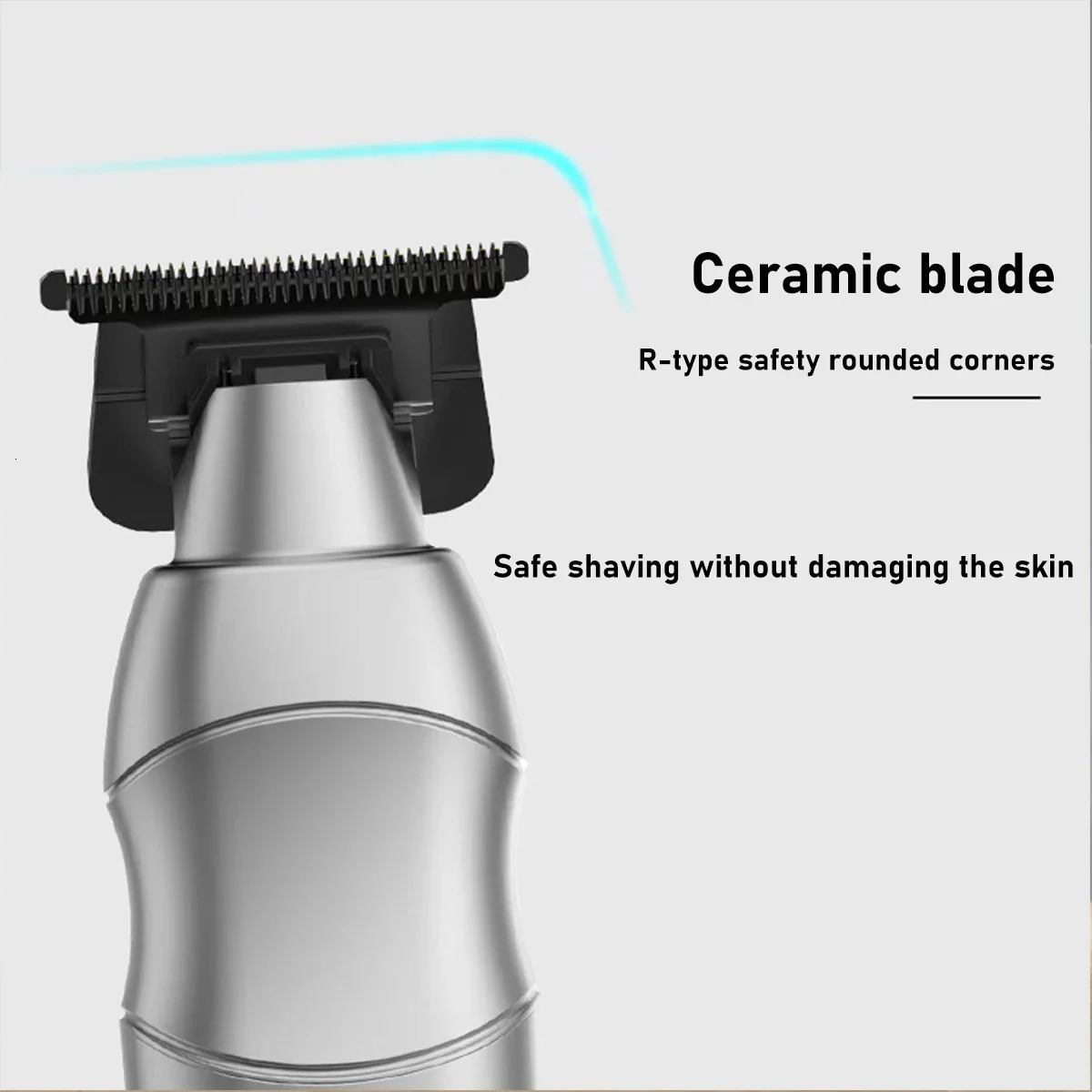 Professional Mens Hair Clipper DLC T-Blade Full Metal with Base Charger Zero Gapped Low Noise Hair Trimmer Finishing Machine 250226