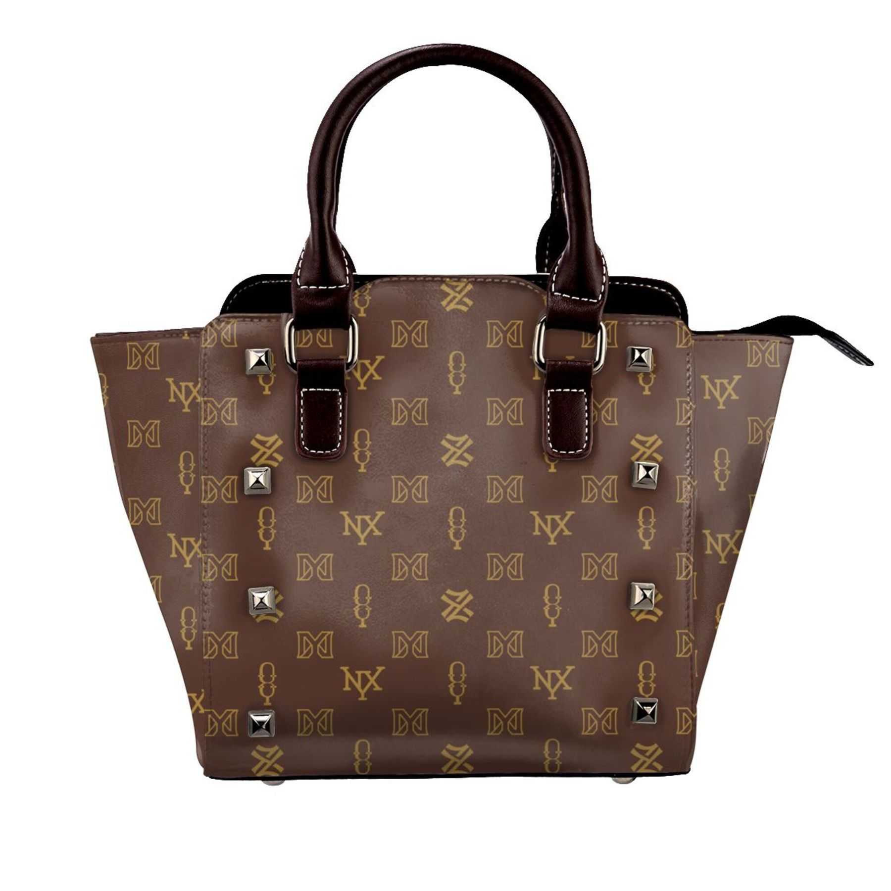 NXY Leather Tote Bag Female Vintage Rivet Shoulder Bags Travel Women Bags Casual Large Capacity Purses Handbags Crossbody Bags Hip