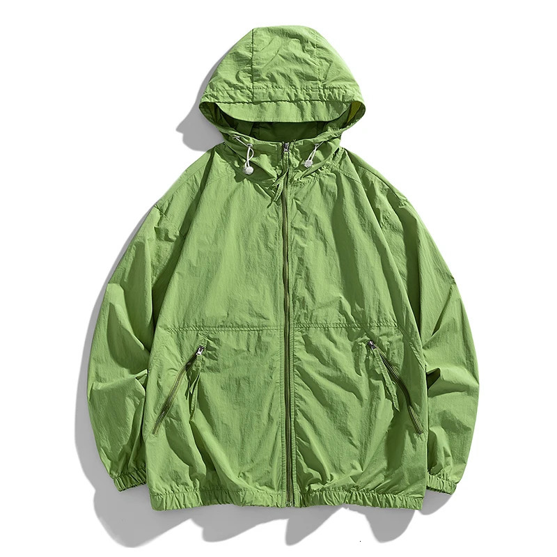 Summer Oversize Baggy Sun Protection Clothing thin jacket mens fashion Korean Street Hooded Sunscreen Outerwear mens plus size 250225