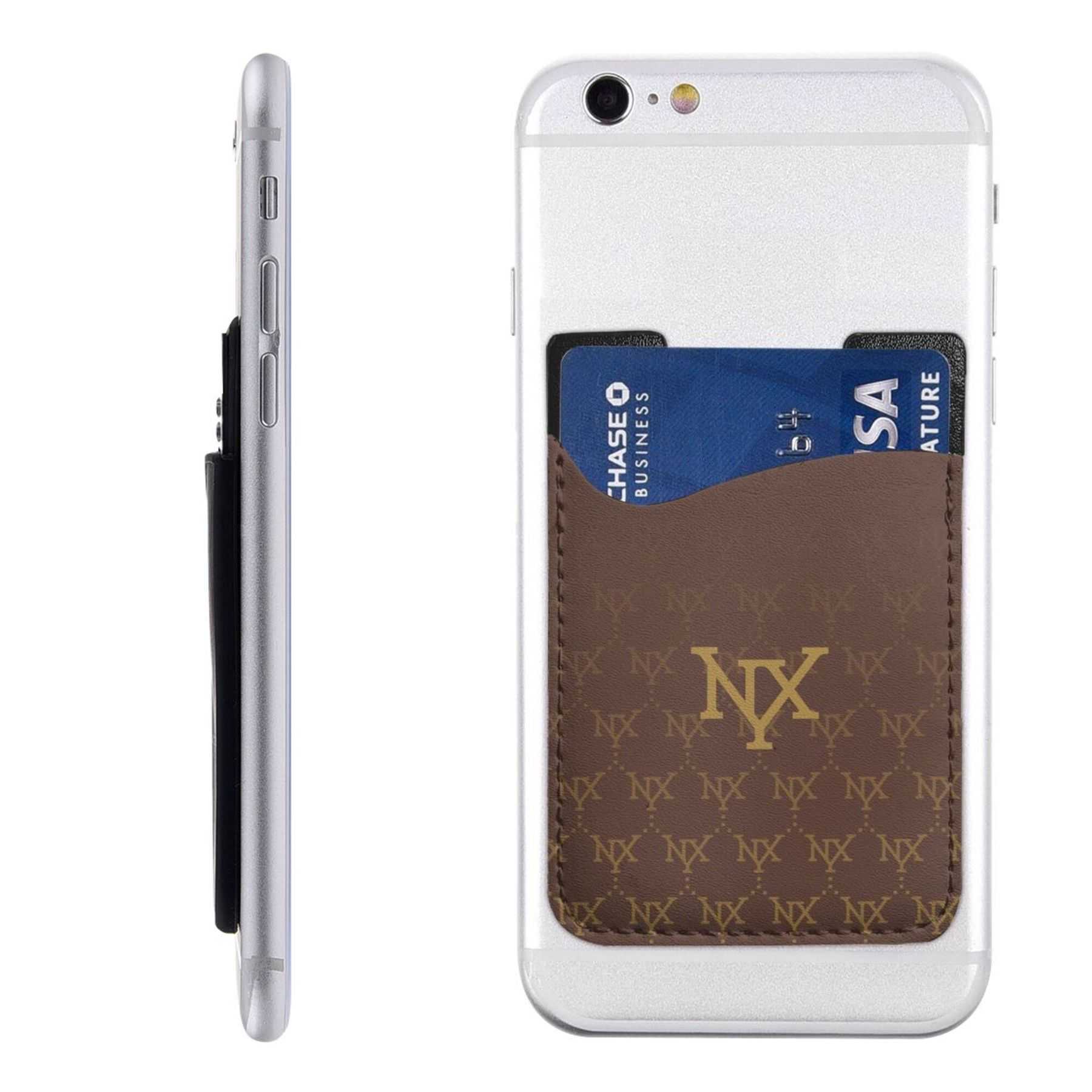 NXY Phone Back Slot Card Holder Wallet Case Strong Leather Mobile Phone Card Package Adhesive Sticker Pocket Phone Pouch Accessories Hip