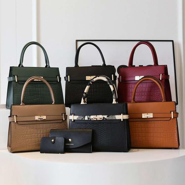 Designer Bags Handbags 2024 New Stone Pattern Multi Piece Set Women's Single Shoulder Oblique Cross Carrying Mother Bag 6928
