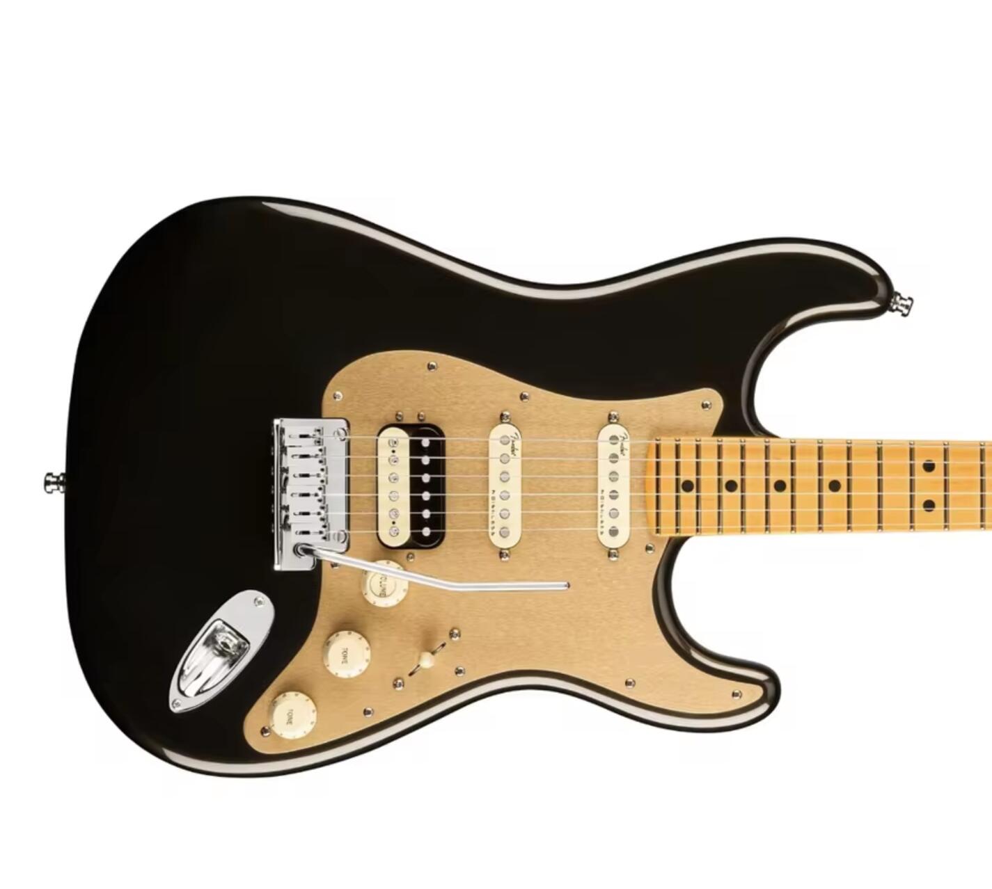 In Stock Texas Tea Ultra Electric Guitar Gold Aluminum Pickguard Solid Mahogany Body Maple Neck SSH Pickups Chorme Hardware