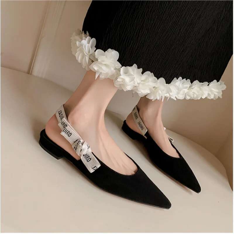 2025 New Fashionable Pointed-Toe Buckle Solid Color High-Heeled Sandals For Women In Autumn Shoes