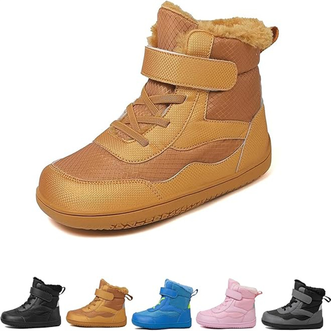 #JLD51 Sneakers Men Fashion Barefoot Boots Winter Warm Wide Toe Box Zero Drop Waterproof Non-Slip Snow Boots For Men