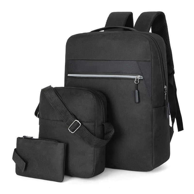 Three Piece Backpack Usb Charging Computer Backpack Mens Business Multifunctional Backpack High School Student Male Backpack Day Backpack Travel Bag 2