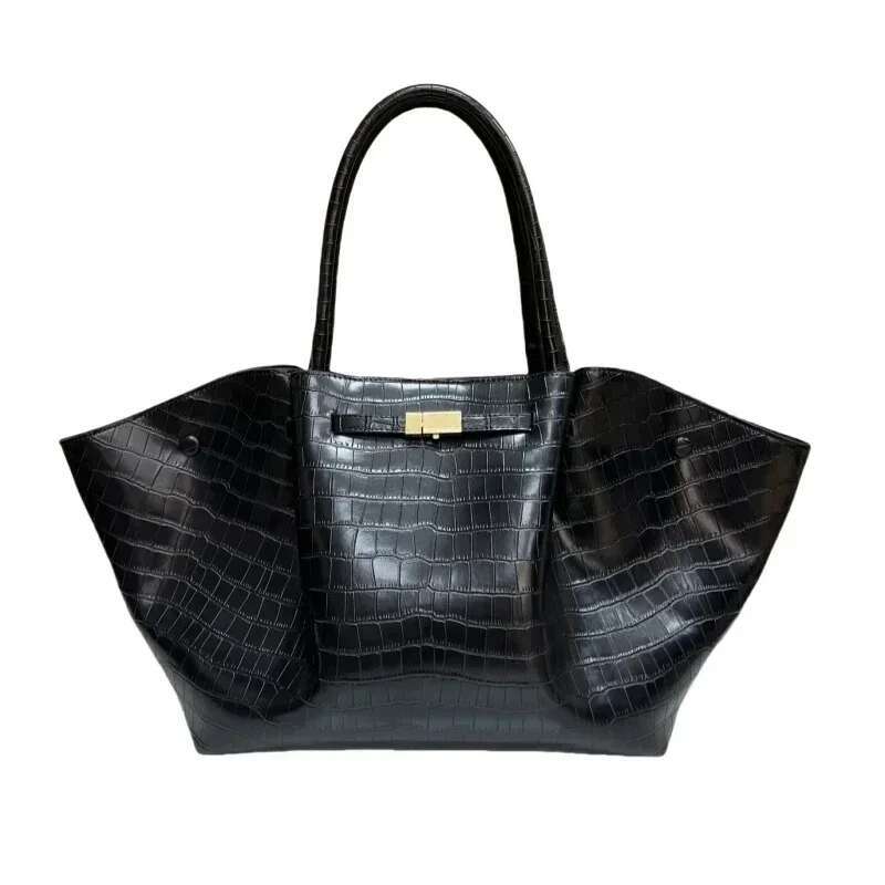 Meet You Design Crocodile Pattern Large Capacity Top-Handle Tote Bag For Women High Quality PU Leather Commuter Handbag