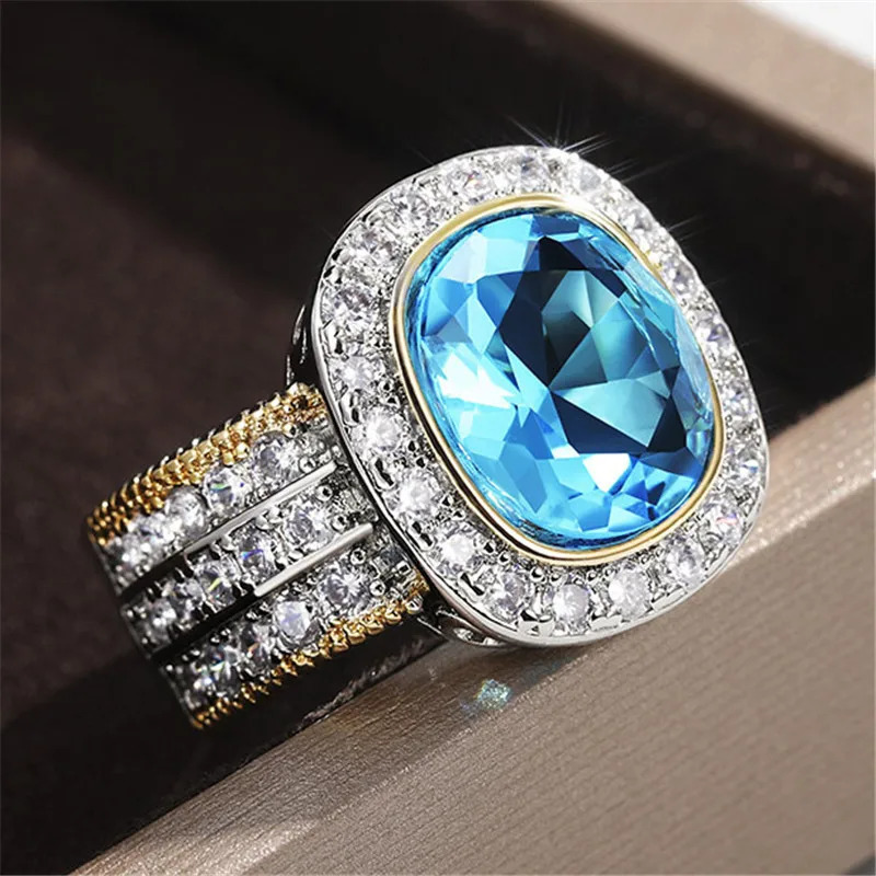 925 Sterling Silver Oval Crystal Ring for Women Full Paved Shiny CZ Wedding Anniversary Jewelry Gift for Lovers 250218