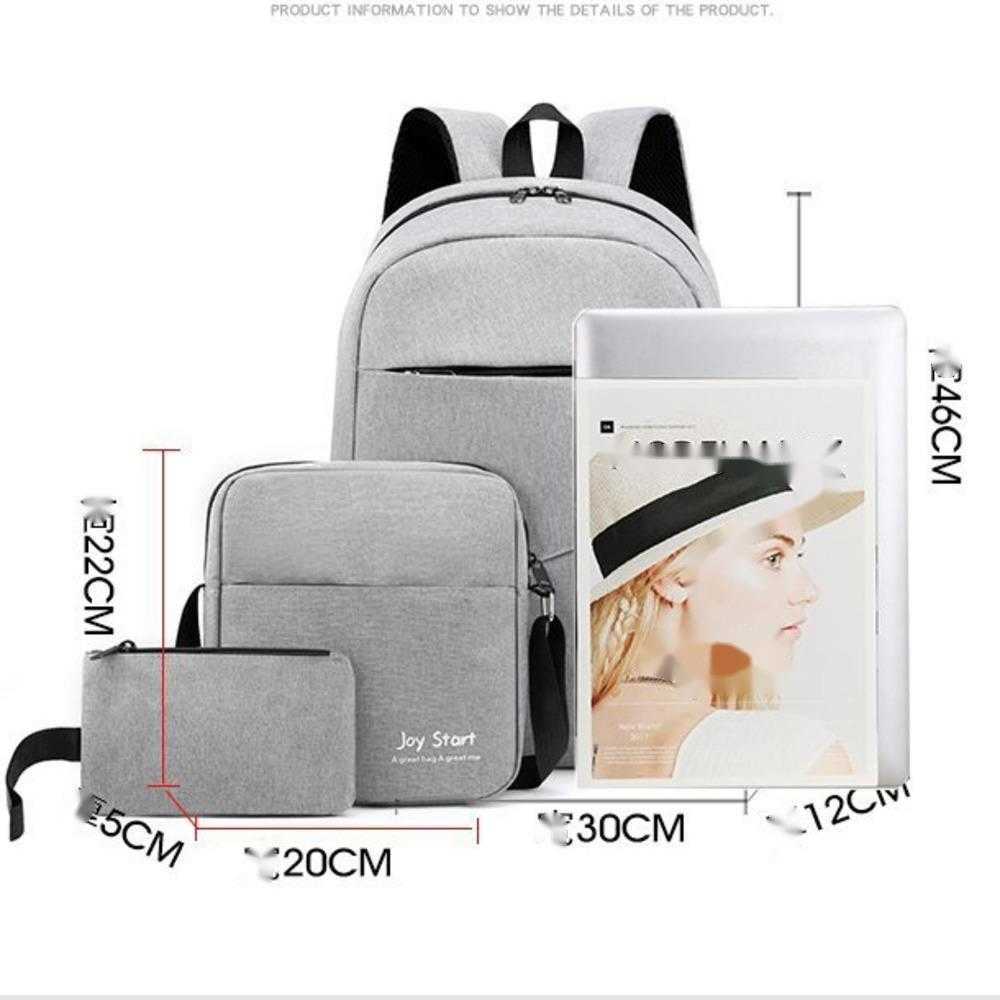 Three Piece Backpack Business Computer Bag New Product Junior High School Student Backpack Large Capacity Day Backpack Travel Bag 241225