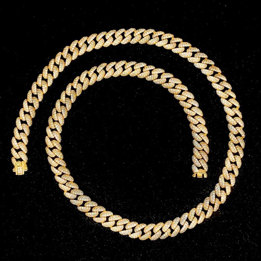 8mm Hip Hop Cuban Zircon Necklace For Men Women Unisex Sterg Sier Cubic Zirconia k Chain Party Jewelry Wholesale