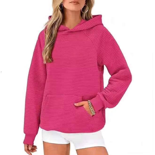 New Women's Fashion Striped Loose Long-Sleeved Hoodie Woman