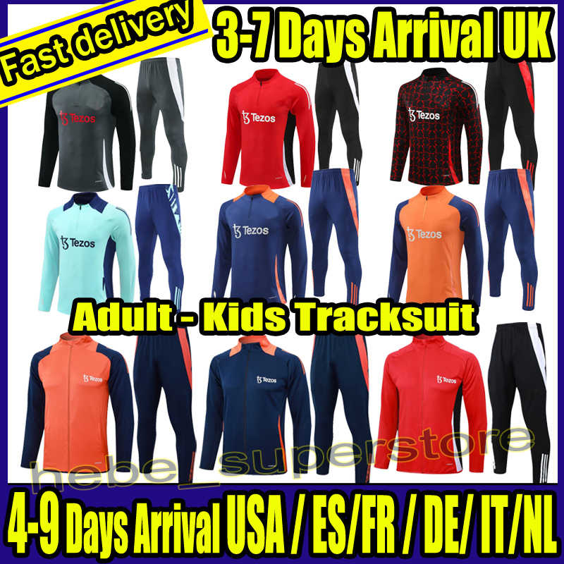 24 25 HOJLUND Soccer Sets MAINOO RASHFORD ZIRKZEE Stone Roses Collection GARNACHO 2024 2025 B. FERNANDES YORO Kids MAN football Tracksuits training DE LIGT Uniforms