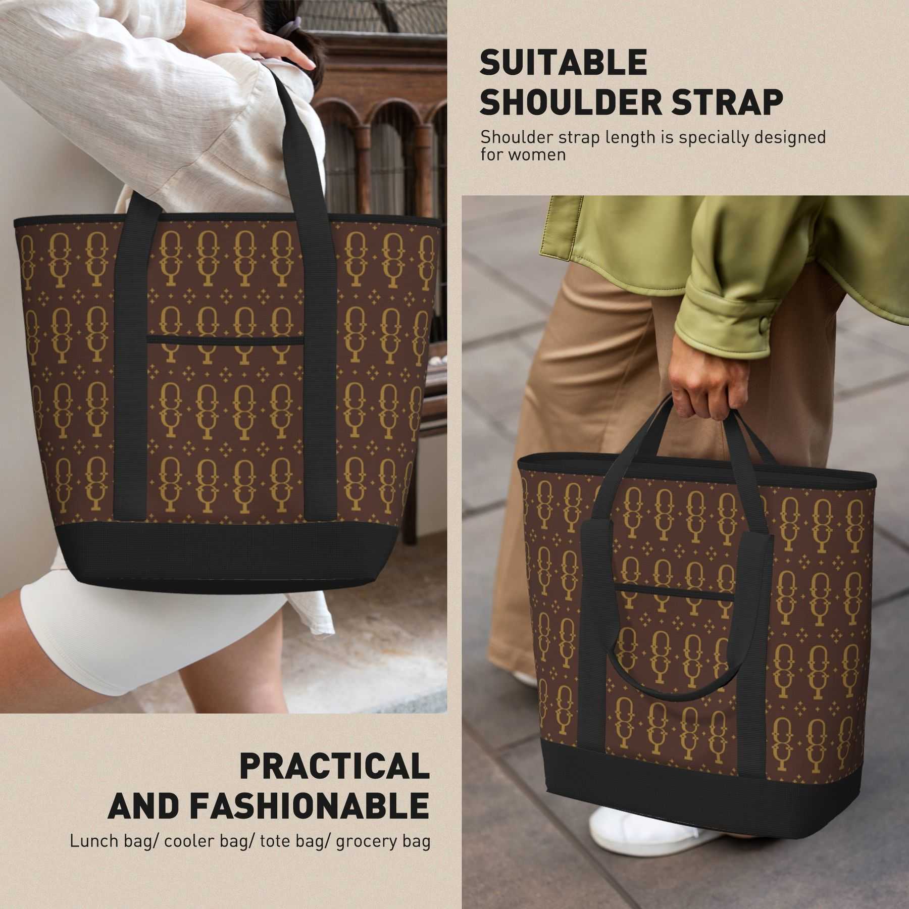 NXY Insulated Leisure Tote Bag Women Reusable Shopping Bags Versatile Large Capacity Shoulder Bag Fashionable Beach Bags Purses Handbags Hip