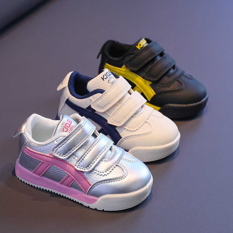 Athletic Outdoor Boys Girls Baskeall Shoes Leather Sports Shoes 2025 Spring And Summer New Boys Match Color Fashion Casual Shoes Girls Board Shoes Y25