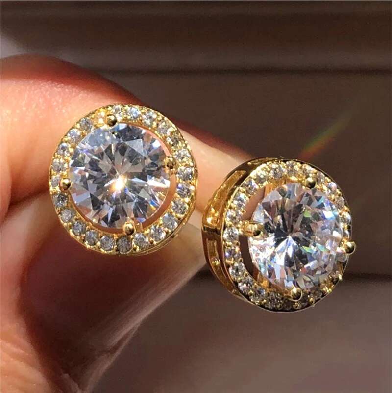 GRA certificate100% Real 999 Sterg Sier Moissanite Earrings D Color Svtud For Womenv Quality Sparkg Wedding Jewelry