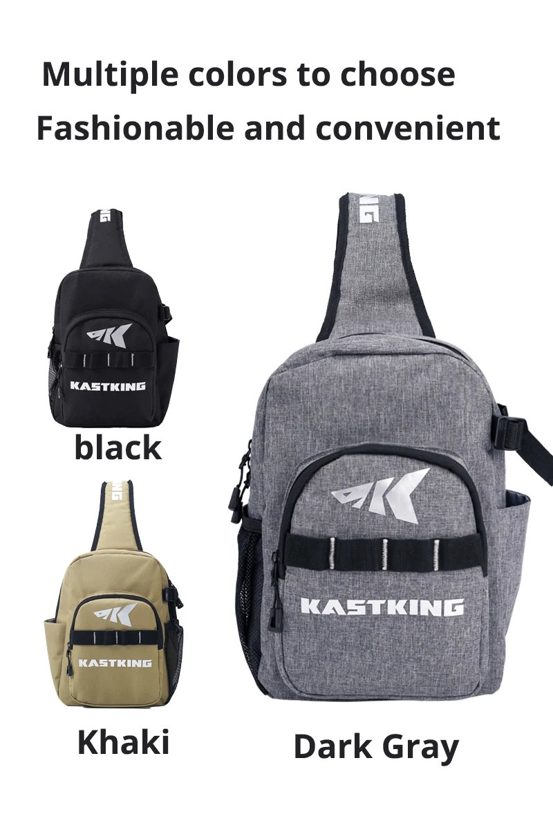 KastKing Bait Boss Fishing Sling Tackle Bag Fishing Shoulder Backpack with Rod Holder Cross Body Sling Bag 250226