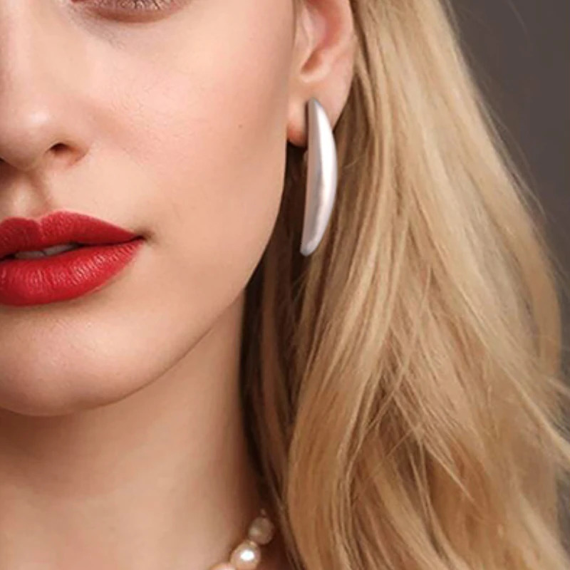 Exaggerated Personality Women Plated 24K Gold Long Earrings Jewelry Simple Fashion Party Anniversary Holiday Gift 250225