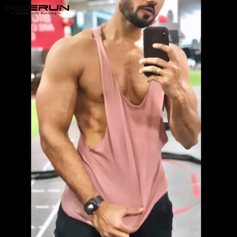 Men Tank Tops Summer Solid Color O-neck Sleeveless Streetwear Vests Breathable Stylish Casual Men Clothing S-5XL INCERUN 250225
