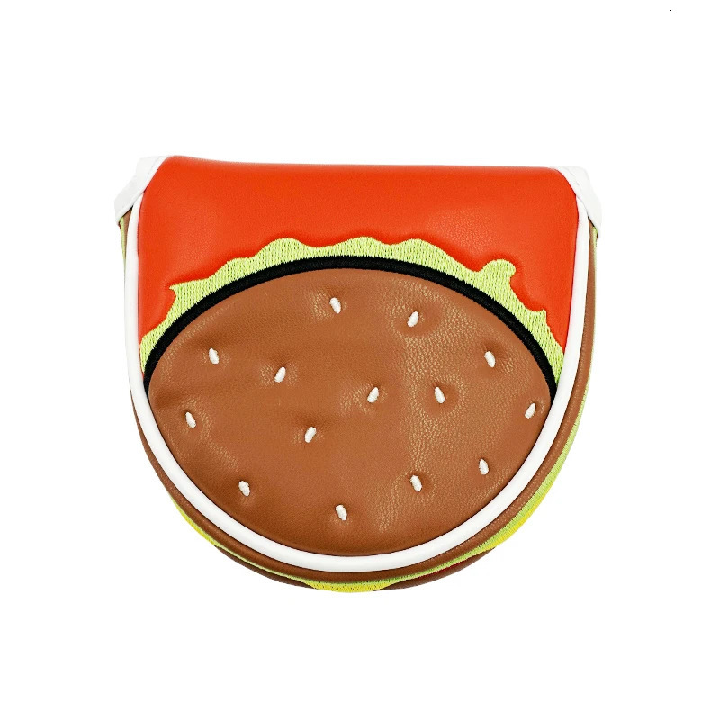 Hamburg French Fries Pattern Golf Putter Cover Magnetic Closure For Mallet Blade Club PU Leather Golf Headcover Putter Protector 250226