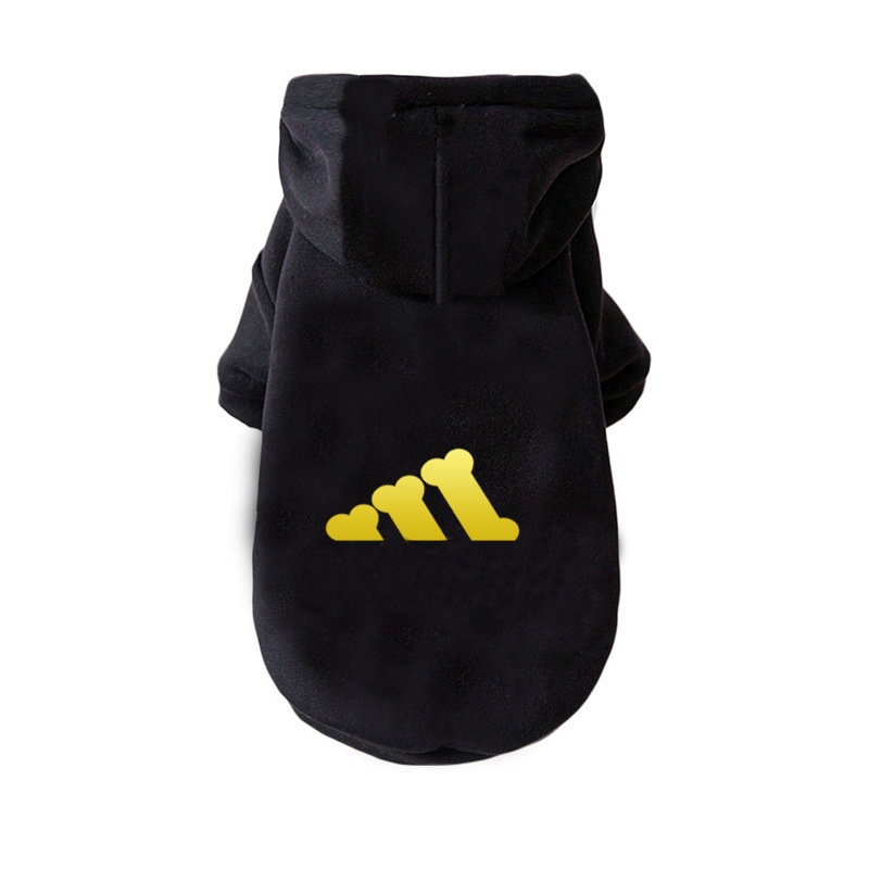 Cotton Hoodie Dog Clothes, Warm Pullover Dog Hoodie with Bone Printing Pattern Winter Hooded Large Dog Coats for Small Medium Large Dogs Boy or Girl 9