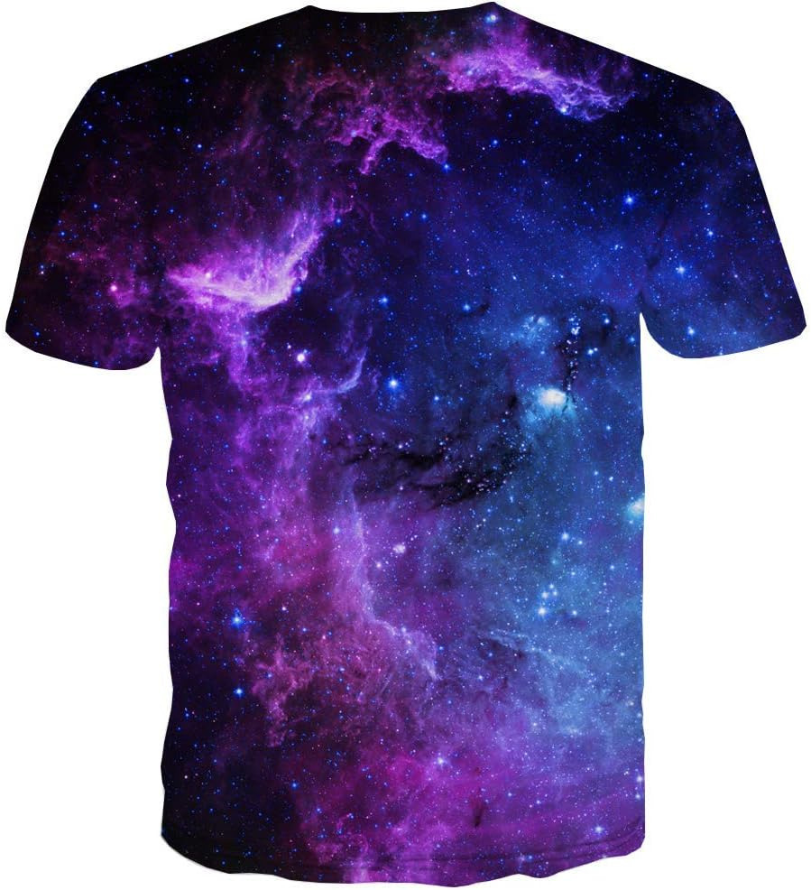 Mens T shirt Outer Space T Shirts for Men 3D Printed Galaxy Solar System Planets Nebula Shirt tee Casual tops summer clothes fashion