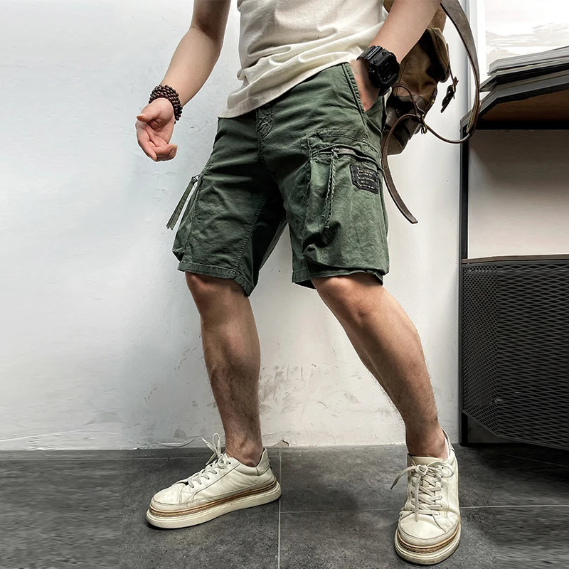 Men Summer Casual Vintage Classic Pockets Camouflage Cargo Shorts Men Outwear Fashion Twill Cotton Shorts Men 250225
