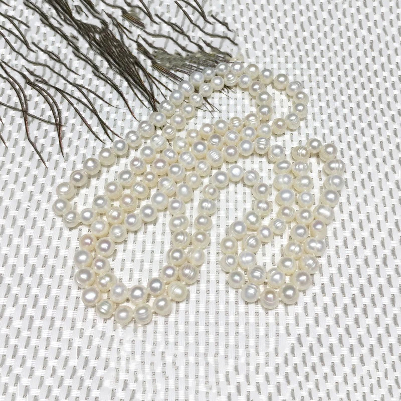 160cm Long Pearl Necklace 9-10mm Natural Freshwater Pearl Sweater Chain For WomenJewelry Gift 250222
