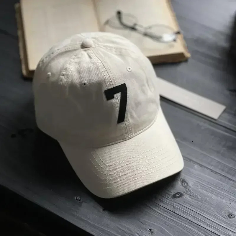 Fashion Numbers Patch Soft Top Baseball Cap 2024 Mens and Womens Retro Outdoor Casual Travel Sun-Poof ed Cap 250221