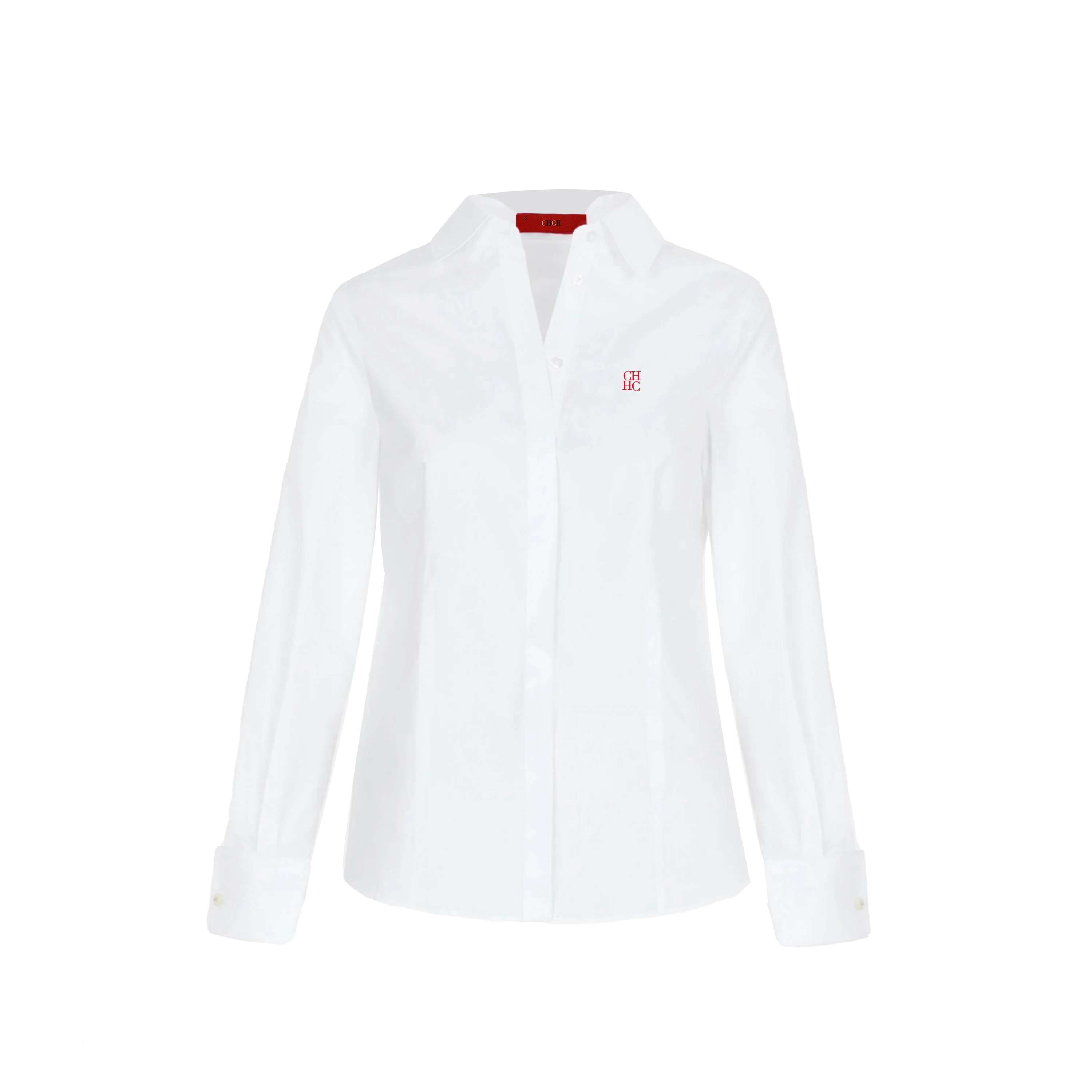 CHCH 2024 Summer New Women Solid Color Slim Shirt Waist Design Vintage Female Blouses Fashion Office Ladies Shirts