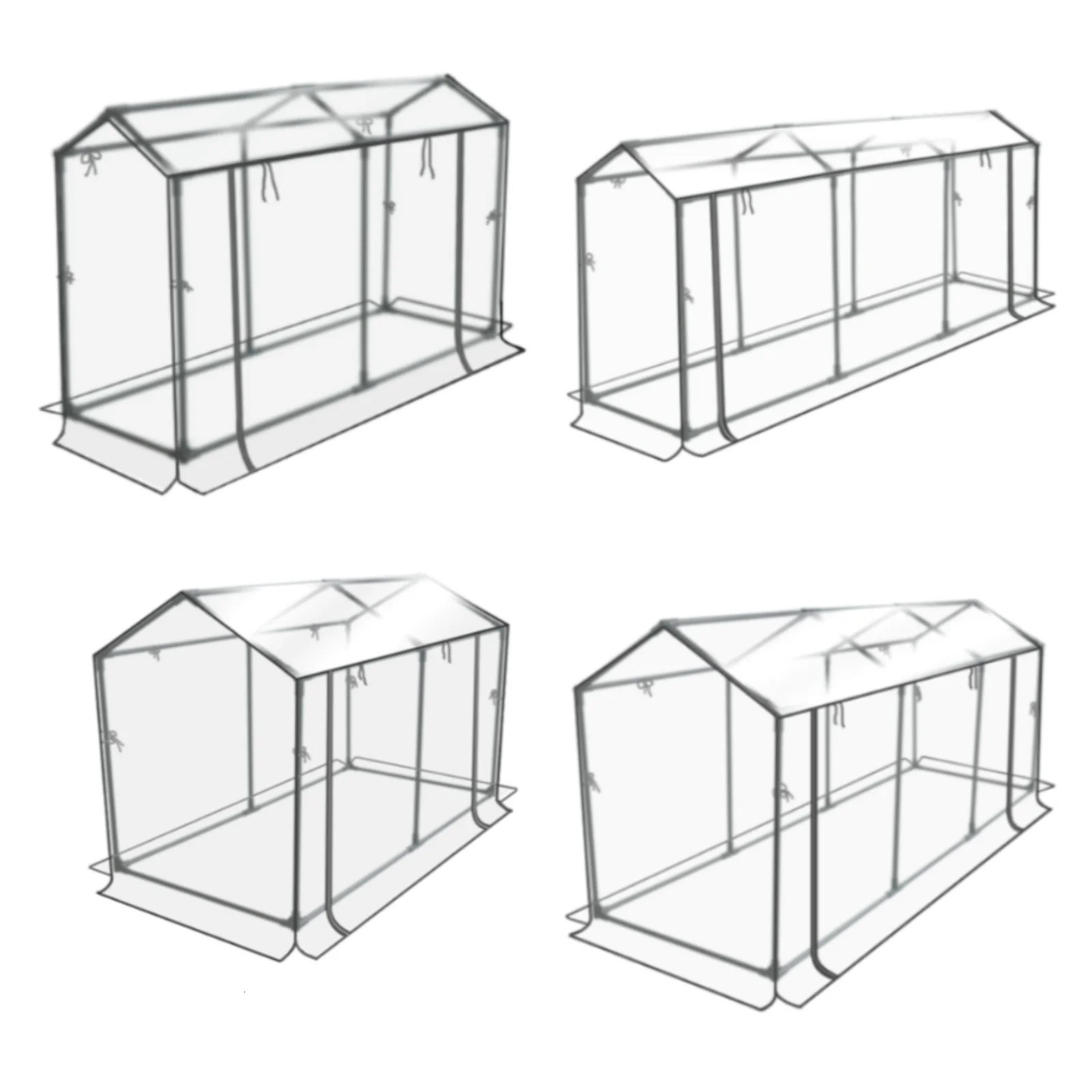 Mini Greenhouse Garden Nursery Plant Cover Portable Green House Kit Clear Tent for Plants Outside Backyard Vegetables Flowers 250225