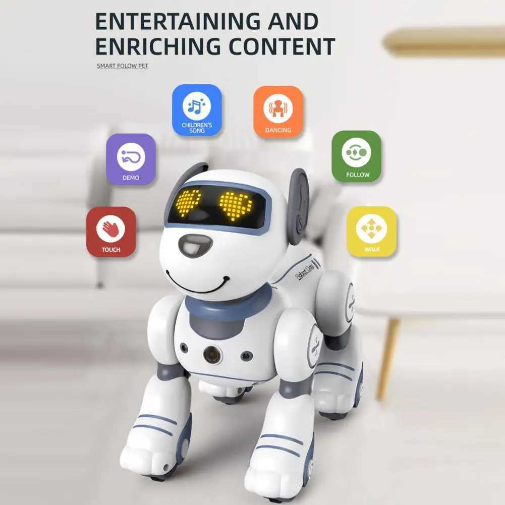 Singing Robot Dog Remote Control Robot Dog Toy for Toddlers Touch-sensing nt Puppy with Programming Abilities for Boys Y250226