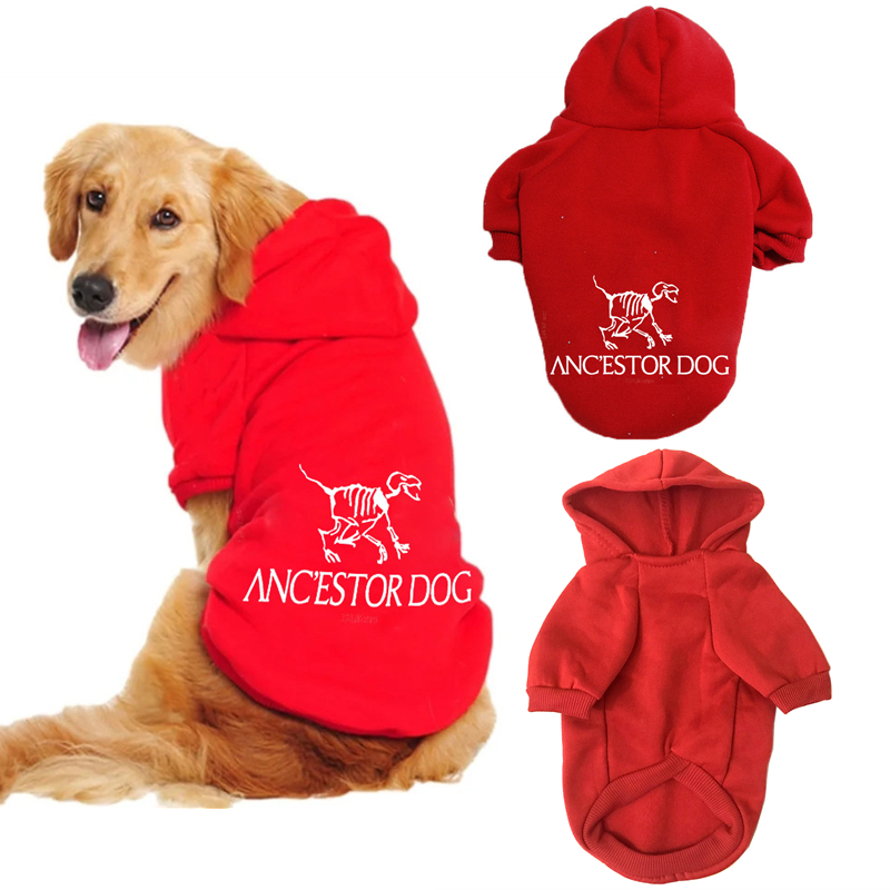 Dog Hoodie Pet Clothes Warm Soft Fleece Coats with Cool Skeleton Pattern Fall Winter Puppy Sweaters for Small Medium Large Dogs French Bulldog Outfits