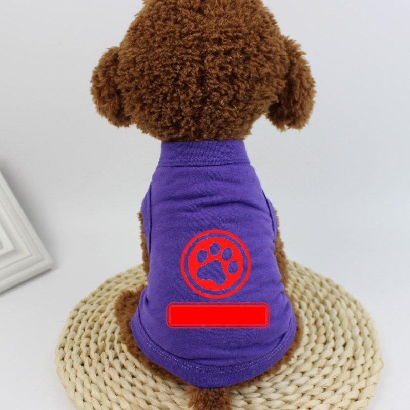 Dog Shirt Vest Lightweight Stretchy Dog T-Shirts Soft Cool Shirts Dog Paw Print Pattern Vests Breathable Clothes for Puppy Kitty Cats Small Medium Lar
