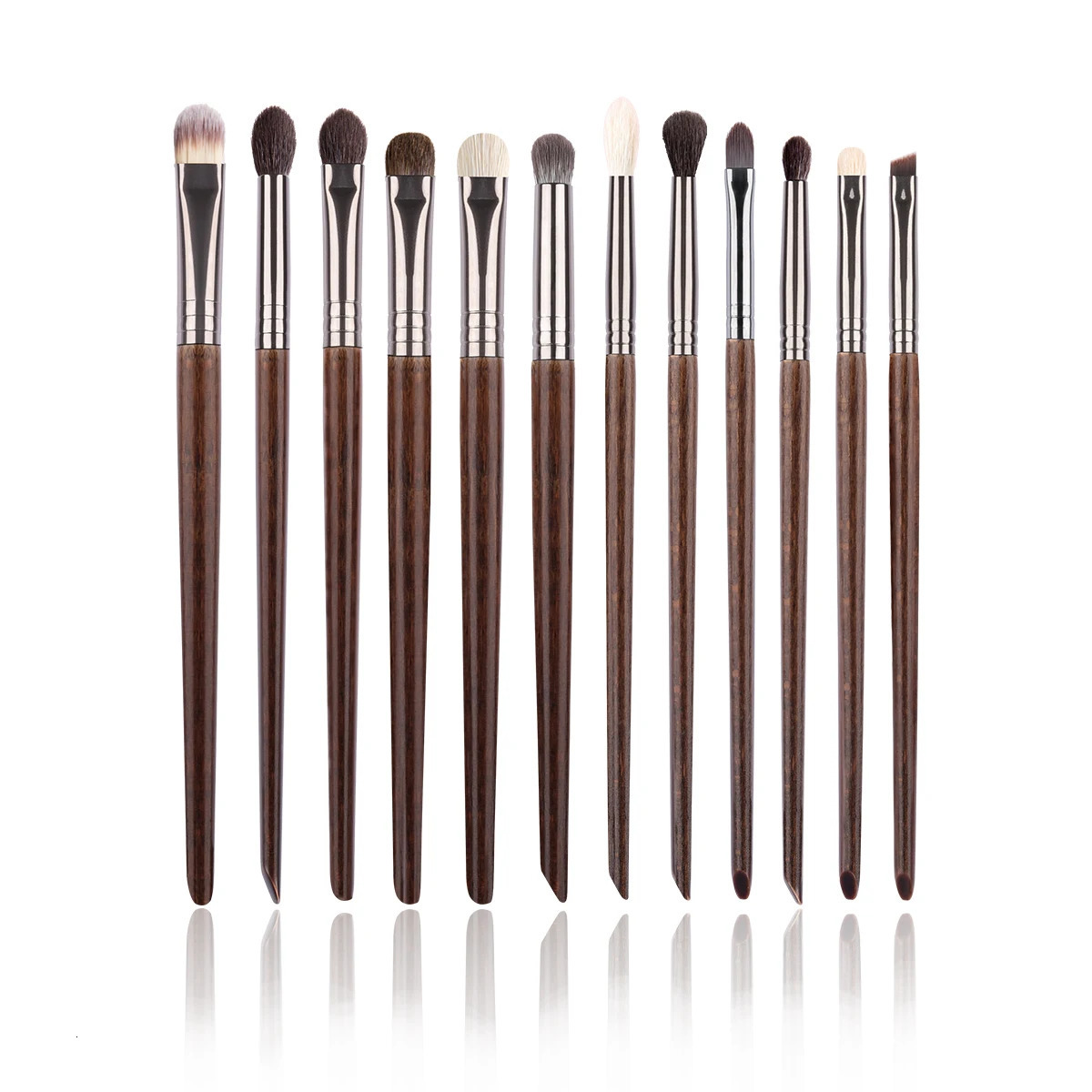 OVW 12pcs Eye Shadow Nature Hair Eyeliner Eyebrow Lip Cosmetic Beauty Makeup Brushes Tools 250224