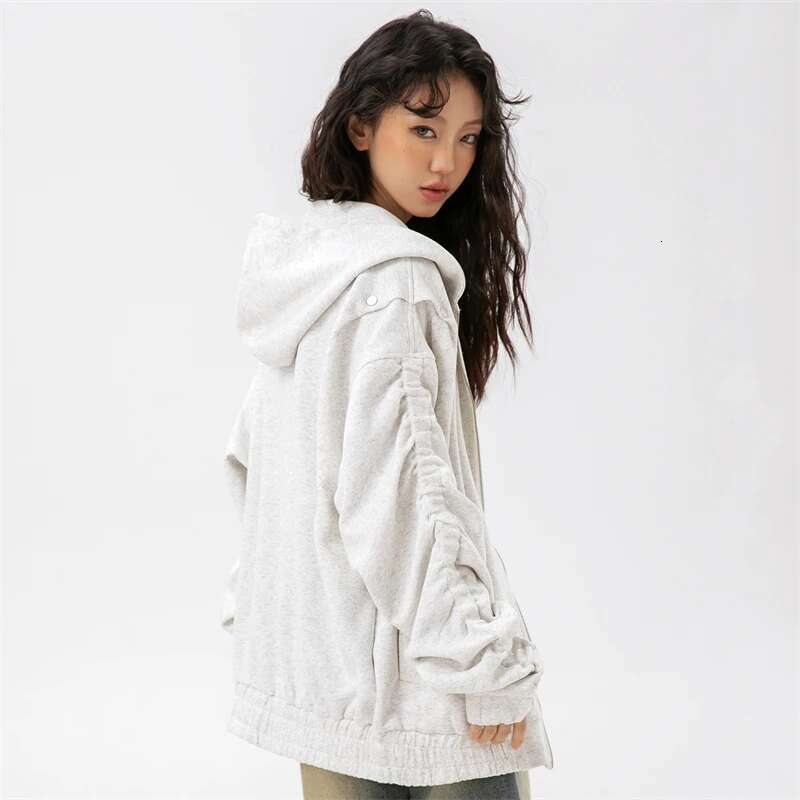Women's Essentials Hoodie Japanese 2000S Style Y2k Tops Woman 2024 New In Hoodies & Sweatshirts Hooded Sweatshirt With Zipper