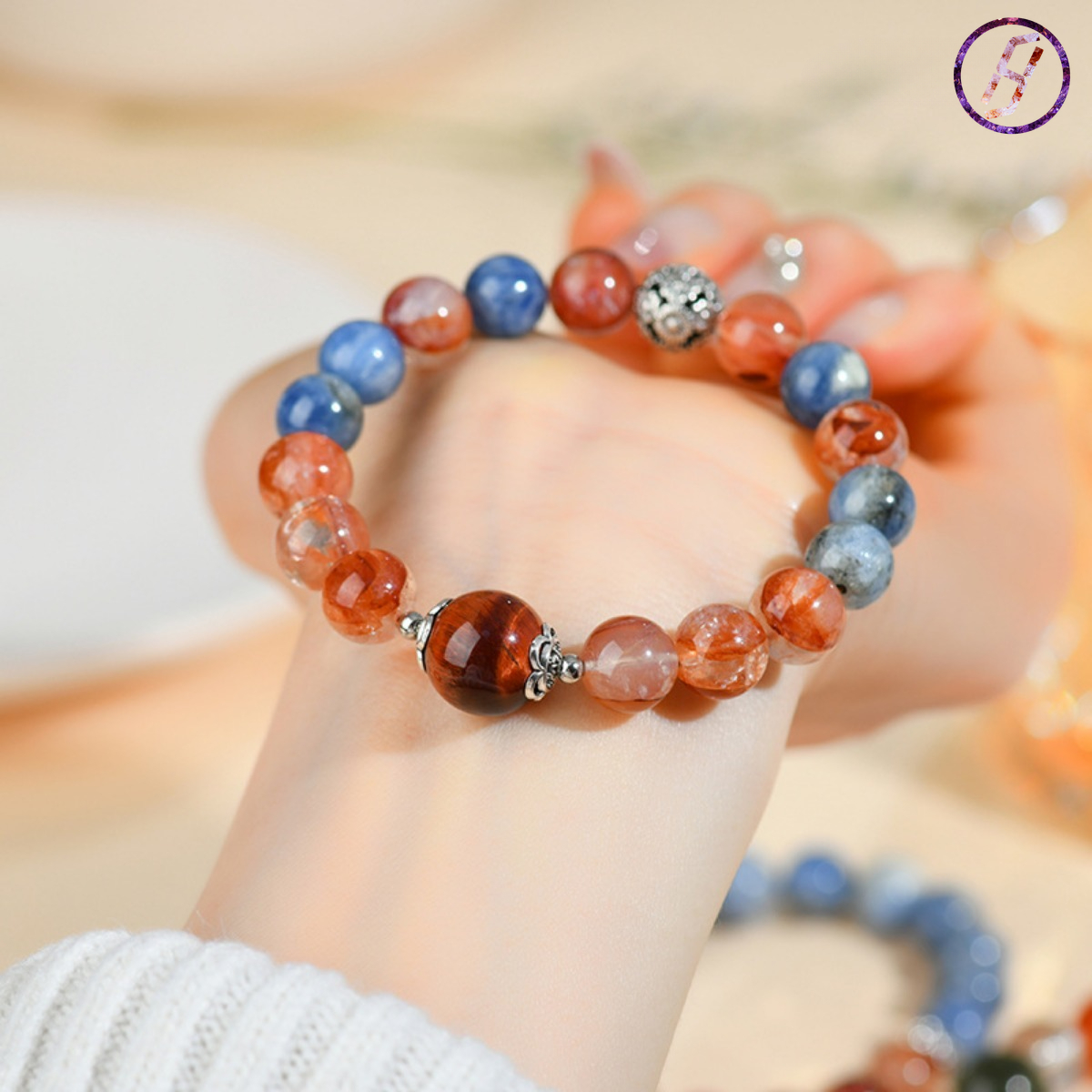 2025 New Network Hit Nezha 2 Series A Variety of Original Bracelets Natural Crystal Hematoid Quartz Kyanite A Variety of Crystal Womens Bracelet Custo