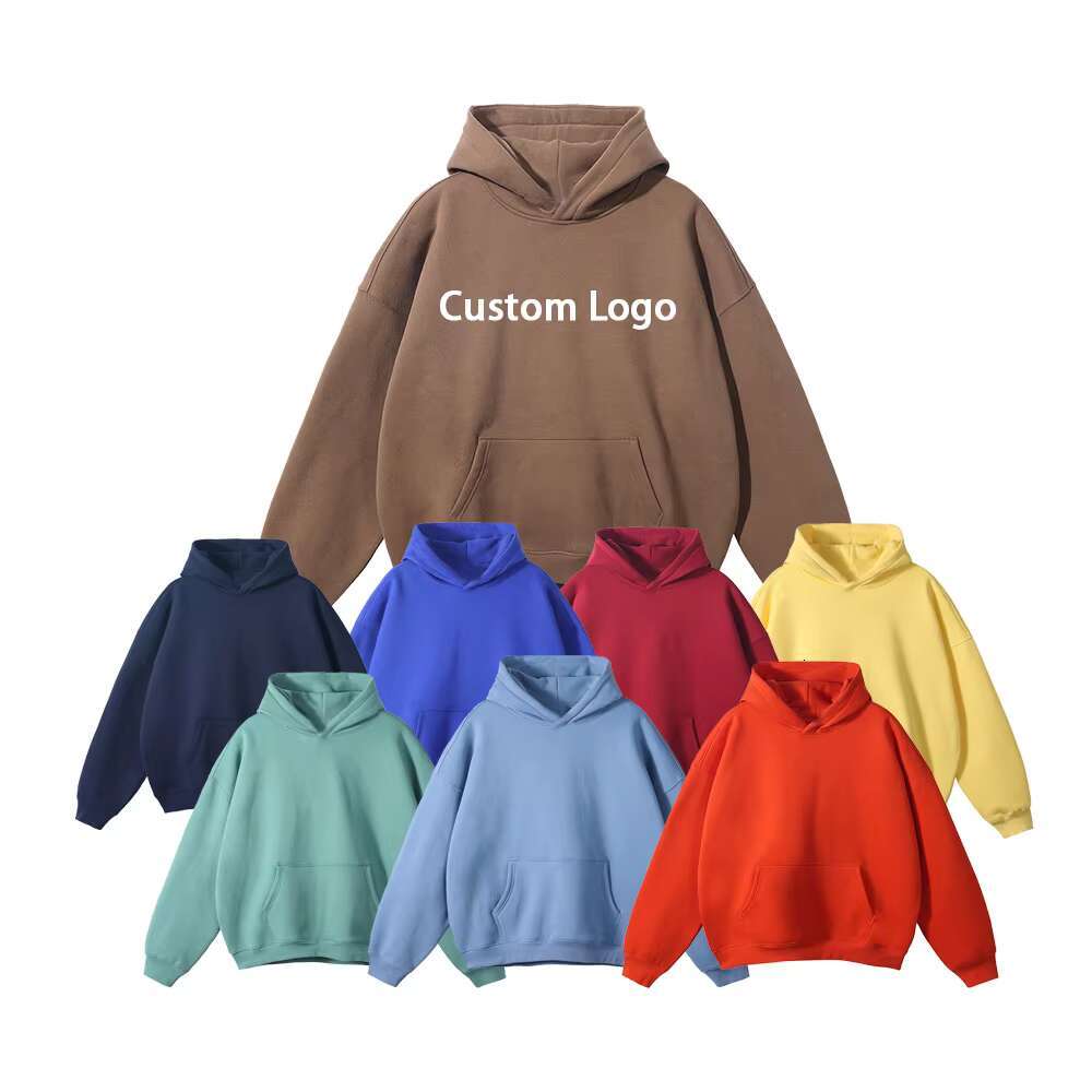 Cotton Sweatshirts Drop Shoulder Pullover Sporty Plain Soft Women's Hoodies