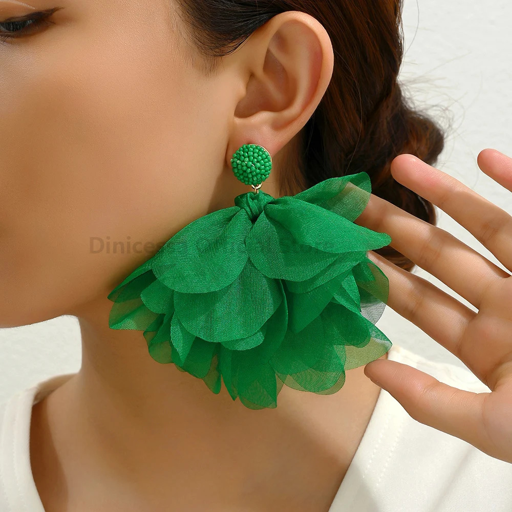 Charm Leopard Print Flower Decor Female Romantic Elegant Wedding Party Jewelry Holiday Unusual Dangle Earrings For Women 250225