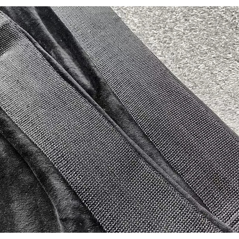 2025Needles Track Casual Black Velvet Drawstring Pants Men Women Jogger Striped Sweatpants Butterfly Embroidery Track Trousers 250226