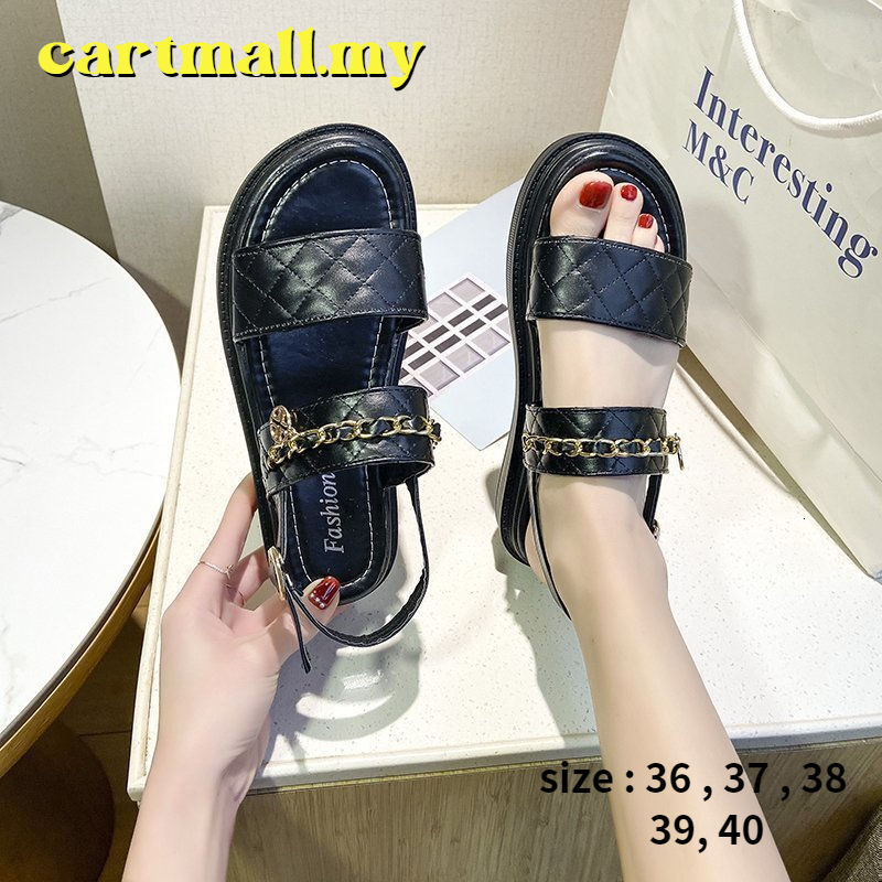 Slippers 2025 Plaid Buckle Strap Sport Sandals Women's Casual Shoes Open Toe Beach Anti-slip Platform Sandals Flat Sandals Ladies Shoes 2305