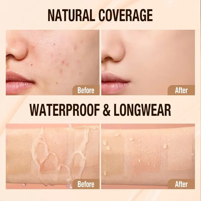 3PCS CC Cream Liquid Foundation Waterproof No Creasing Long-lasting No Separation Concealer Female Make Up Products 250222