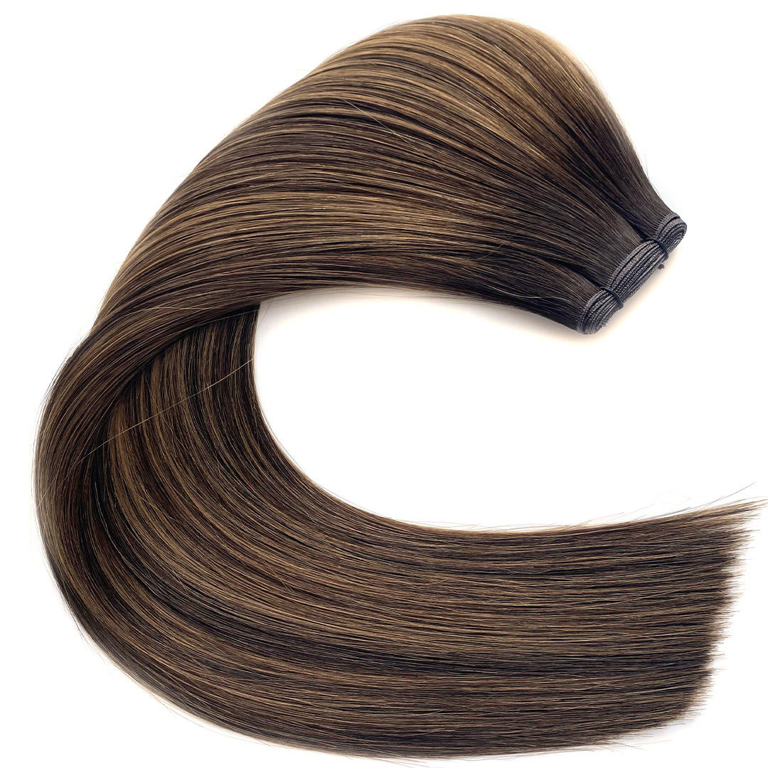 Top Quality Genius Weft European Human Hair Balayage color Invisible Mini Weft in Hair Extensions 100g