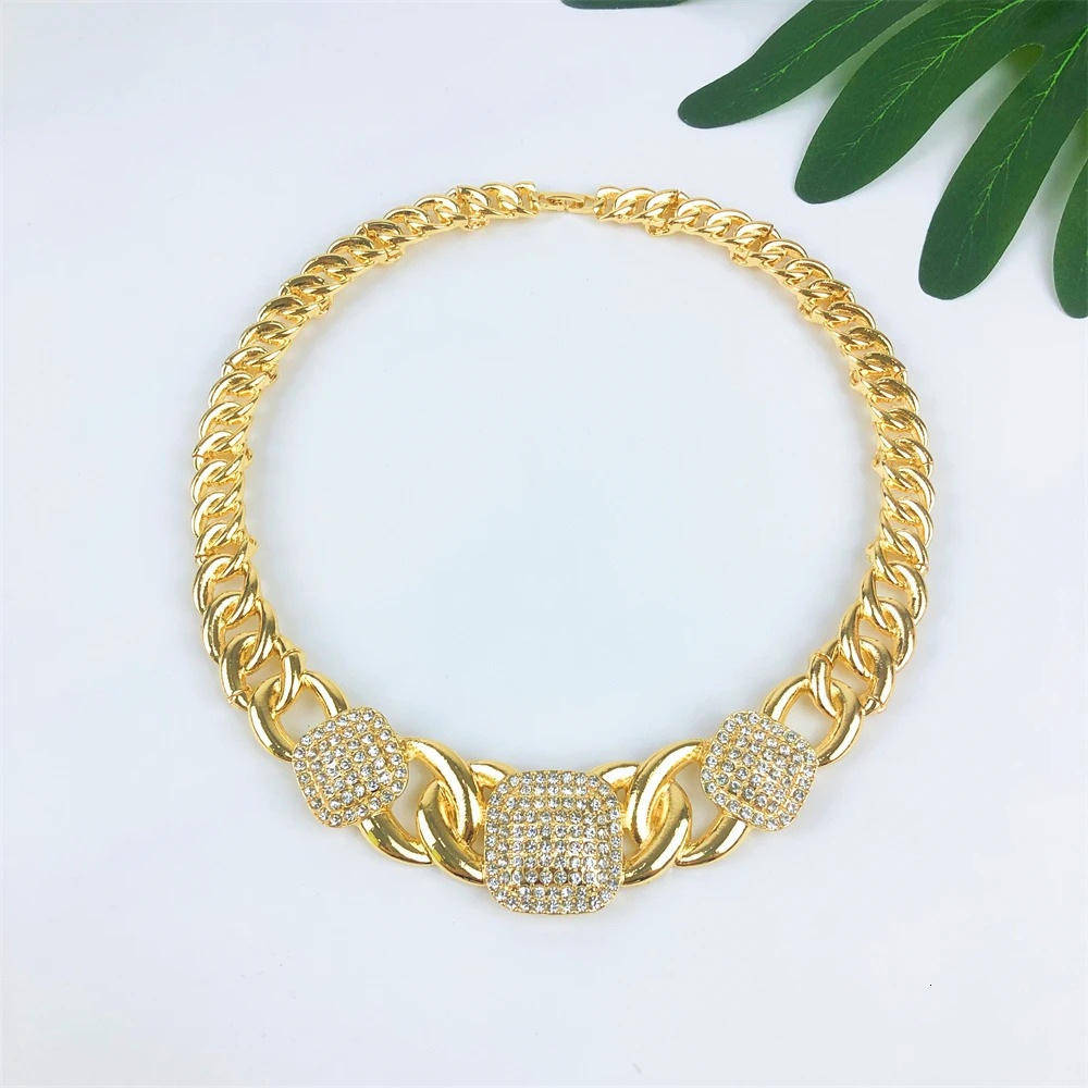 TITI Vintage Women Necklace Bracelet Earring Ring Jewelry Set Minimalist style Fashion 18K Gold Plated Party Jewelry 250221