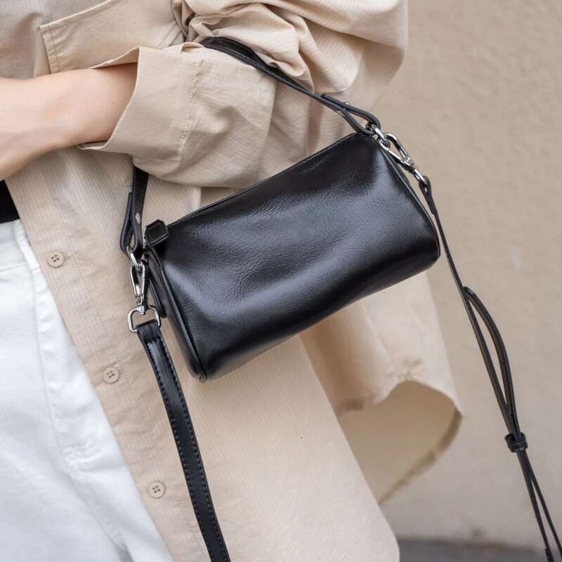 YANATARI Handbag Leather Soft Leather Minimalist Crossbody Women Female Shoulder Bag Vintage Bag