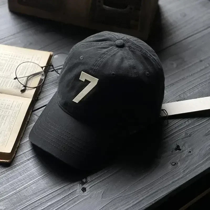 Fashion Numbers Patch Soft Top Baseball Cap 2024 Mens and Womens Retro Outdoor Casual Travel Sun-Poof ed Cap 250221